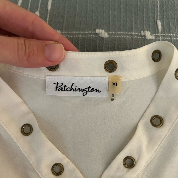 Patchington Sleeveless White sheer Top size XL - Picture 2 of 8